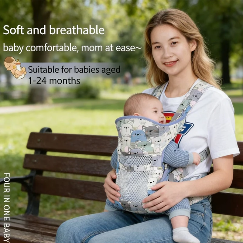 Baby Carrier Newborn To Toddler Baby Backpack Carrier, Easily Adjustable Multi-functional Go Out Baby Sling Carrier Ergonomic