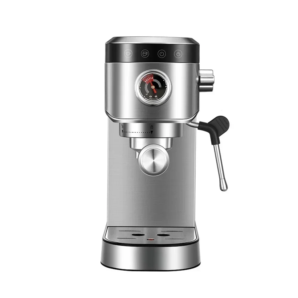 Hot Sale Desktop Programmable Smart Touch Screen with Steam Generator Silver Coffee Maker