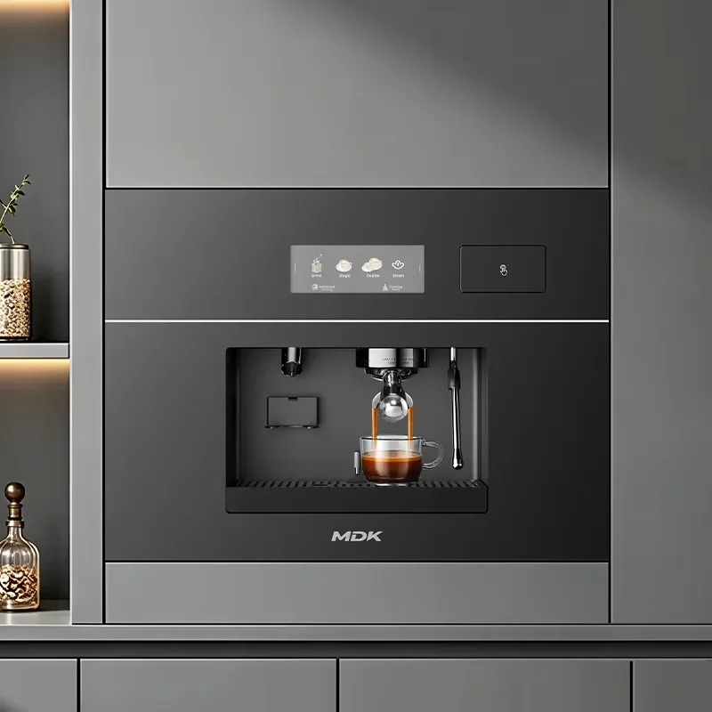 Home Use  Built-In Coffee Maker Vibration Smart Display Screen Semi-Automatic Machine for Household