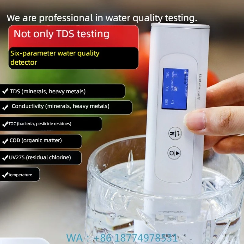 for Home, Lab & Field Applications LS310 Smart Water Quality Tester - High-Accuracy TDS/pH/EC