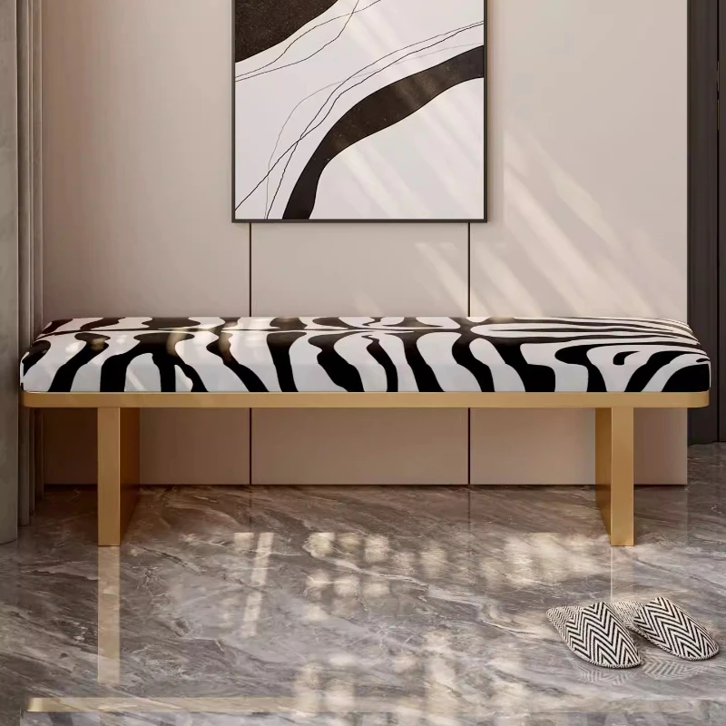Luxury Entryway Bench Long Upholstered Shoe Stool for Bedroom End of Bed Seat Hallway Minimalist Design Premium Home Furniture