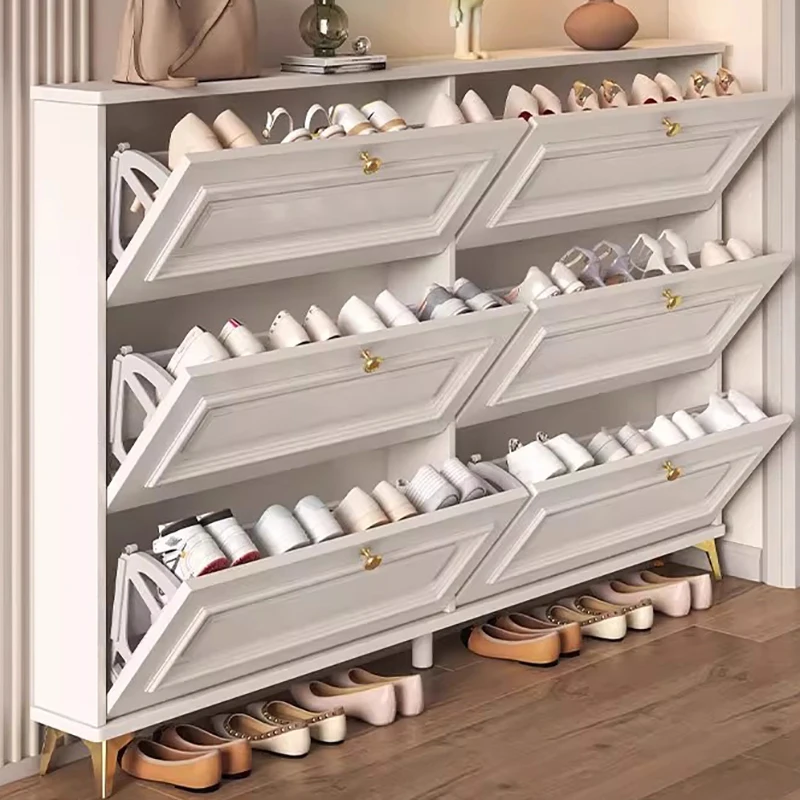 Premium Modern Style Shoe Cabinets Aesthetic Storage Locker Elegant Minimalist Shoe Rack Organizer Living Room Furniture