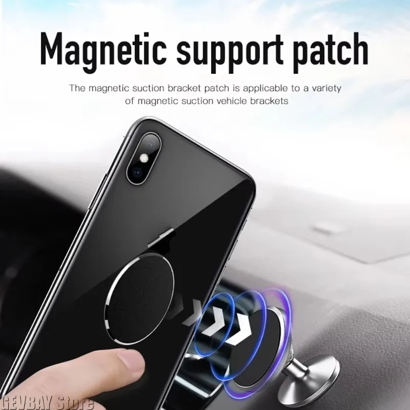 Round Thin Iron Metal Plate Sticker Magnetic Mount Disk For Car Desk Phone Tablet Holder