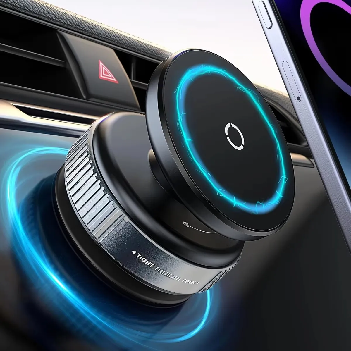 Round Folding Magnetic Car Holder 360 Degree Rotatable Mobile Phone Bracket Mount Strong Magnet Support for IPhone Samsung Stand