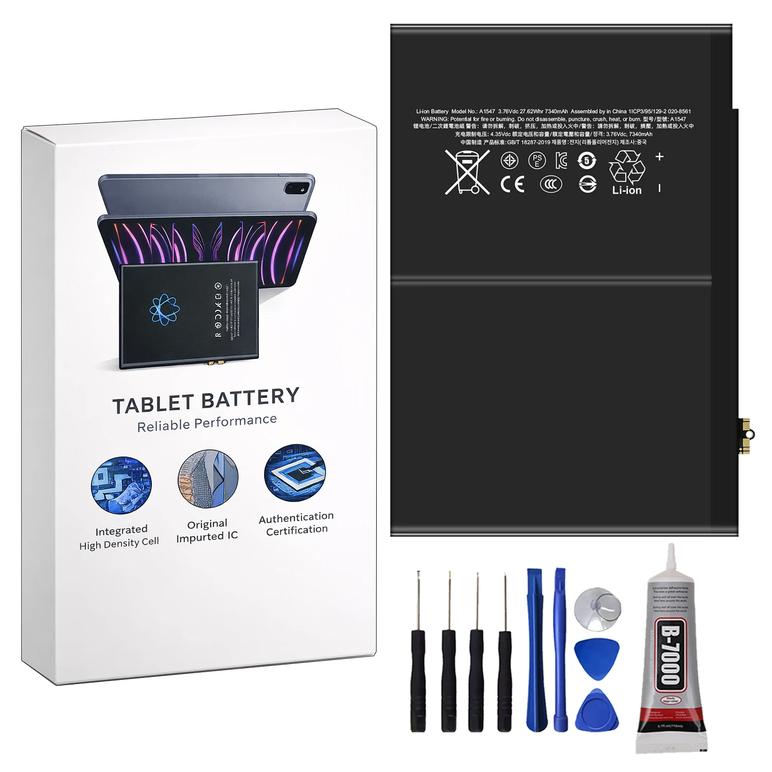 100% Brand New 7340Mah Tablet Battery For Apple Ipad Air 2 Air2 A1547 A1566 A1567 Rechargeable Batteries + Free Tools