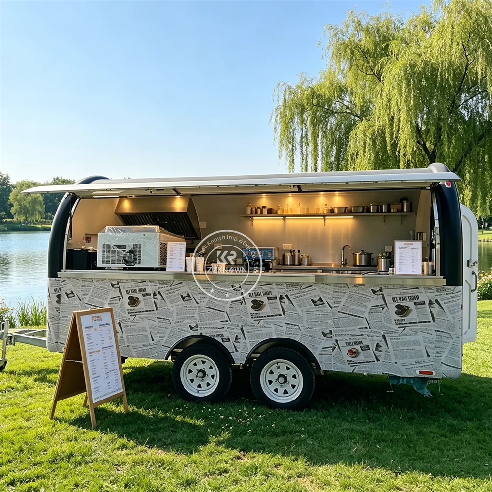 Mobile Concession Food Truck Taco Wrap Coffee Trailer Commercial Kitchen Trailer Fast Food Trailer With Professional Equipment