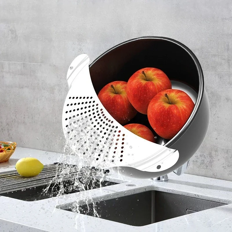 304 Stainless Steel Half Moon Skimmer Splatter Guard for Deep Fryer Oil Strainer & Drain Plate Restaurant Home Multi Use Tool