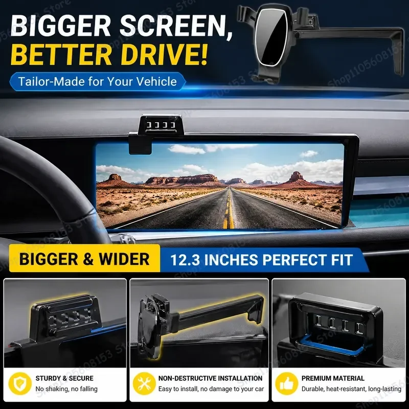 For Hyundai Tucson NX4 2024 2025 2026 Clip On Phone Holder Adjustable Car Mount Stable No Shake Dashboard Accessory Universal