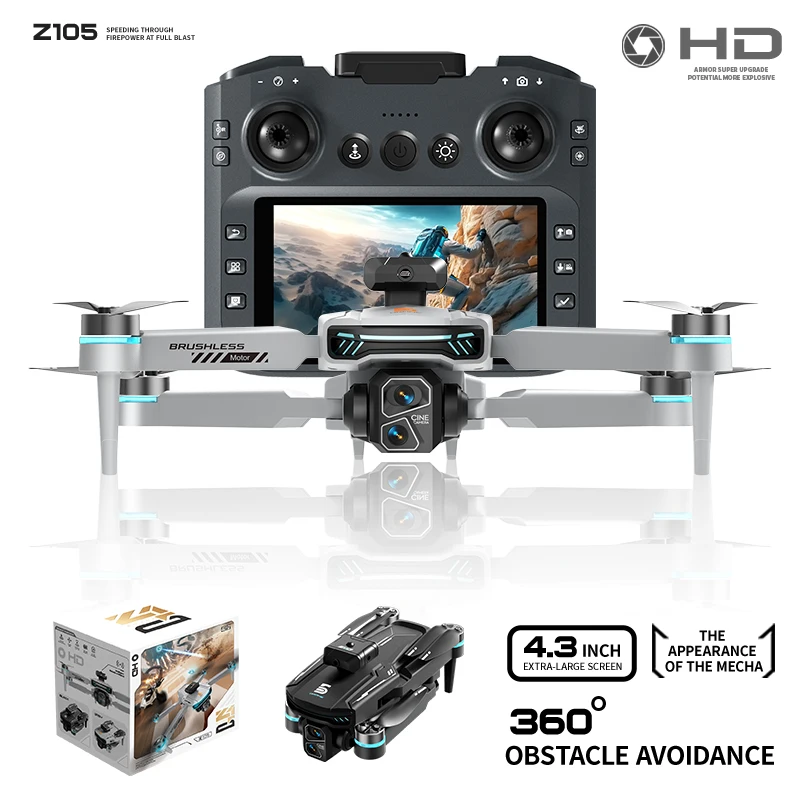 Z105 4.3 FPV drohne Remote Control Brushless Drone WIFI Professional Aerial Camera Small Size with Anti Shake gimbal רחפן 8K