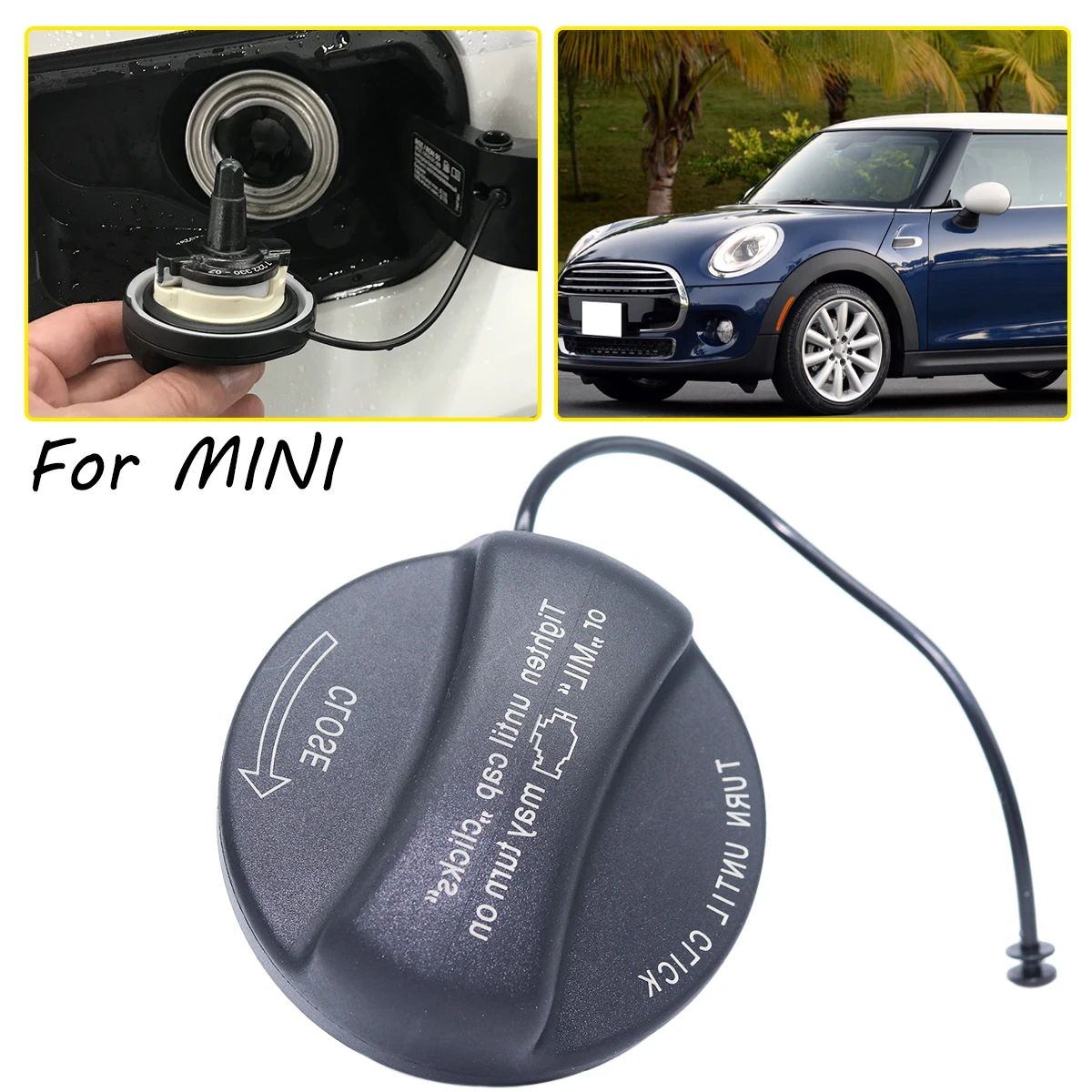 Fuel Tank Filler Cap For MINI F56 F55 Clubman F54 Countryman F60 Petrol Models Plug Cover Mil/Engine Light Gas Evap leakLeakage