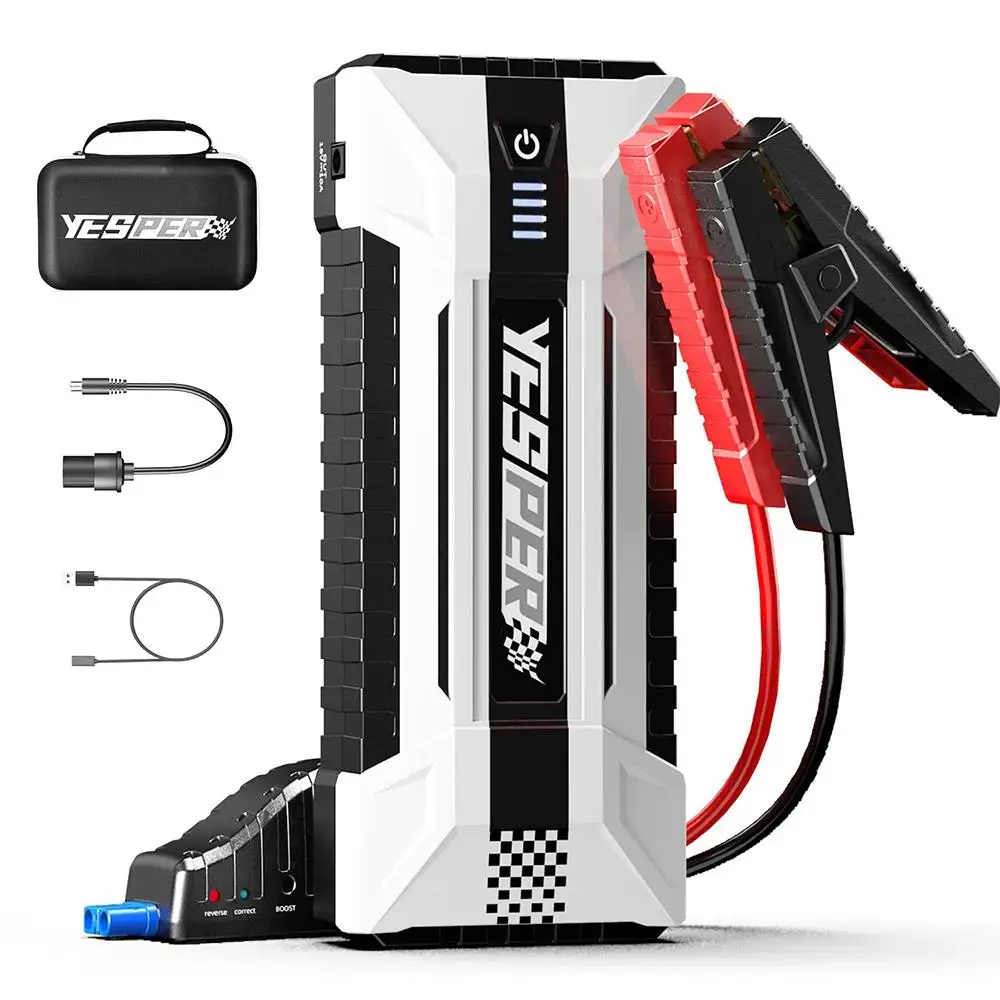 YEPSER YJS20 3000A Peak 12V Car Jump Starter 20000mAh Fast Charge Power Bank 3 Lights for 10.0L Gas/8.0L Diesel