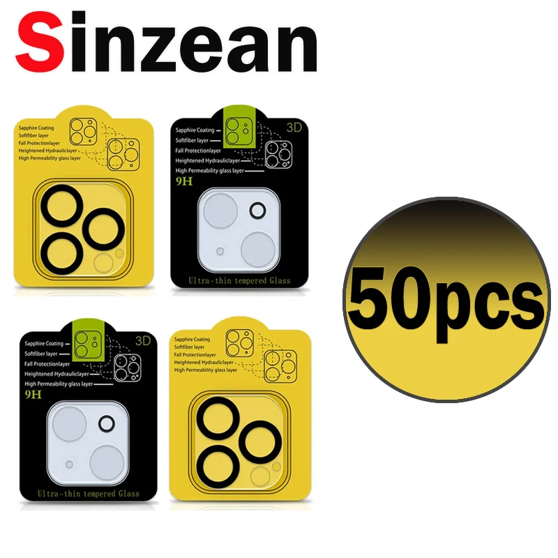 50PCS For IPHONE 17 air 16e 16 15 14 13 12 Mini 11 Pro Max Plus 3D Back Camera Lens Tempered Glass Screen Protector Film