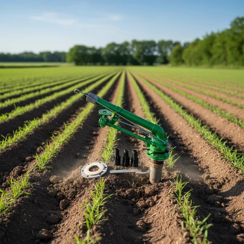 Long Range Rain Gun Sprinkler with Tripod Fire Hose Pump Set for Farm Agricultural Irrigation Systems