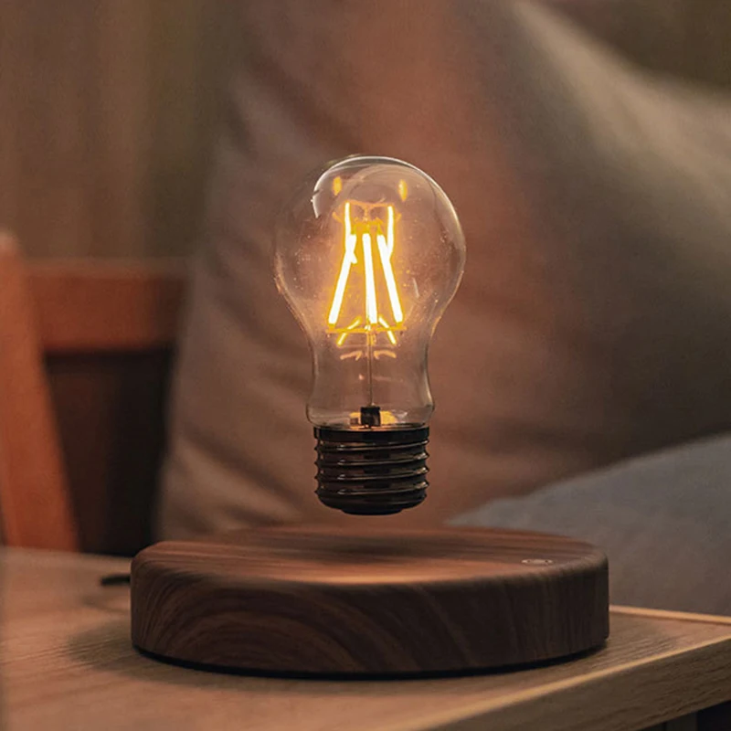 Magnetic Levitation Bulb Night Light, High-End Creative Retro Decorative Item, Study, Bedroom, Bedside Ambient Light Decoration