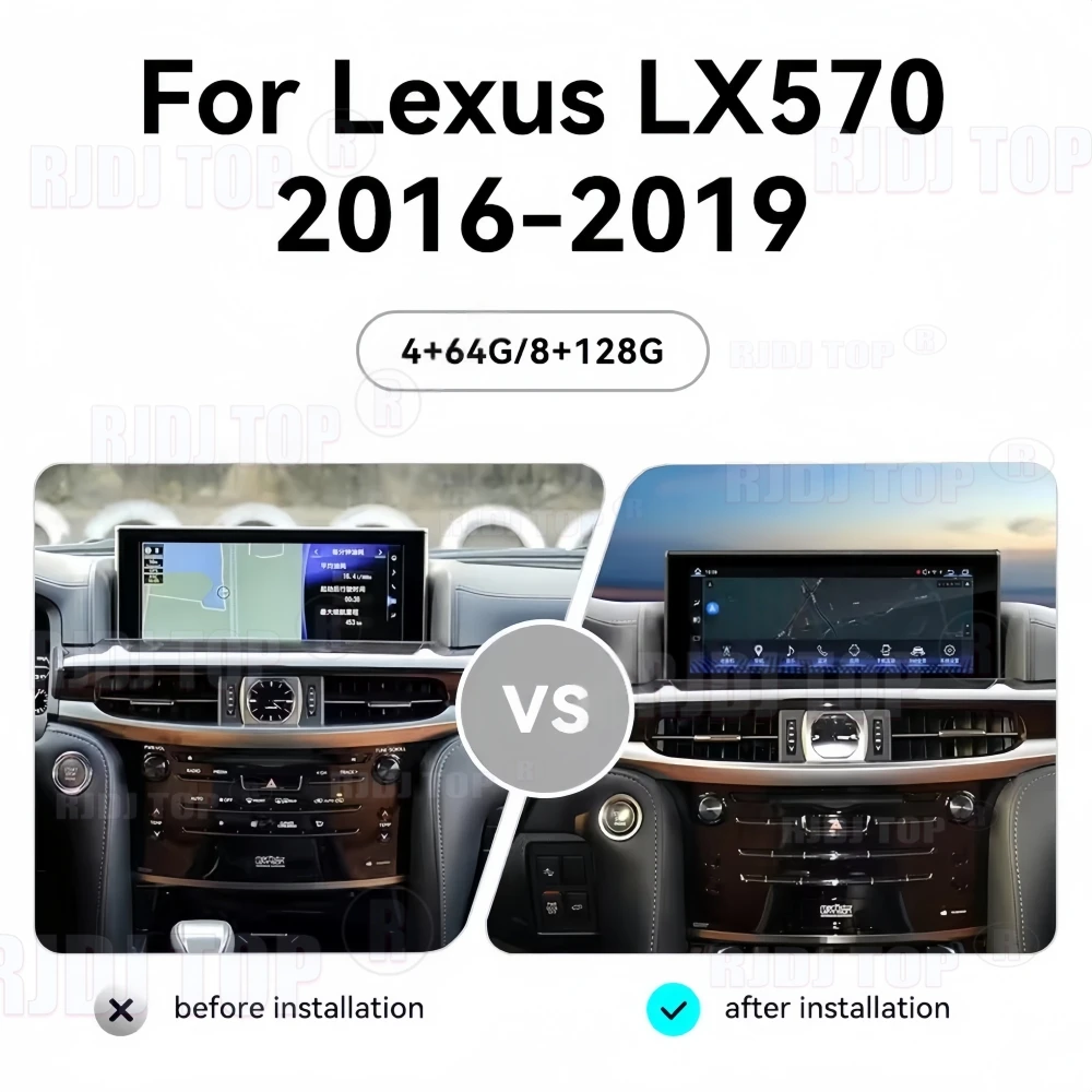 12.3 Inch Android 13 For Lexus LX570 LX 570 LX450 2016-2019 Car Radio Multimedia Player GPS Navigation Wireless Carplay 5G WIFI