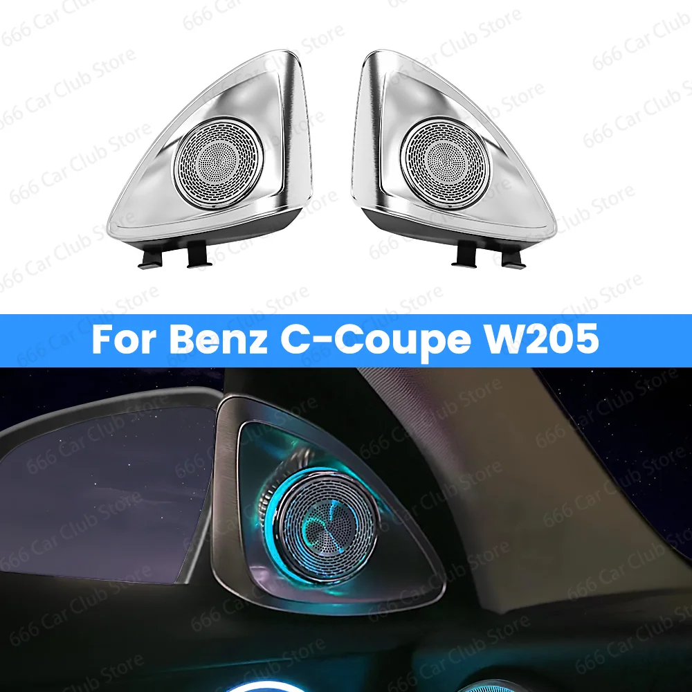 New LED 4D High-Frequency Speaker For W205 Mercedes-Benz C Class Coupe W205 C43 C63 Car Automatic Rotating Speaker Ambient Light