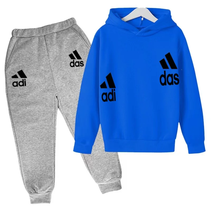 Latest Model Kids Boy Girl 3-12YearsSweatshirt+Trousers Autumn Hoodie Letters Sports Pullover  Coat  Clothes Leisure Fashion Set