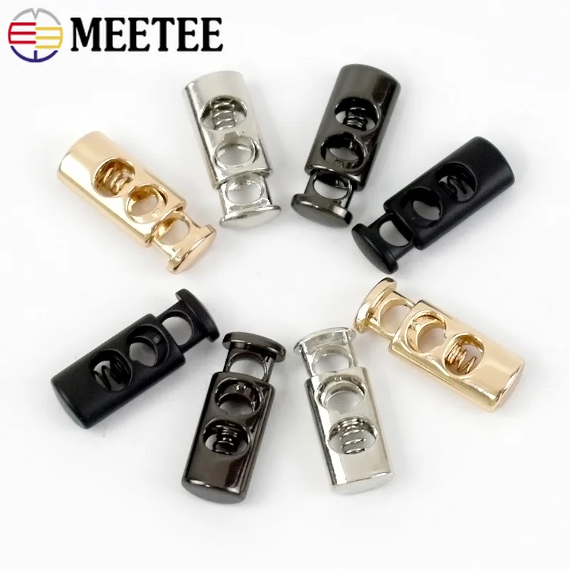 20/30Pcs 12mm Adjustable Metal Buckle Cord Stopper Double Hole Elastic Rope Lock Clasp for Hoodies Shoelace DIY Accessories