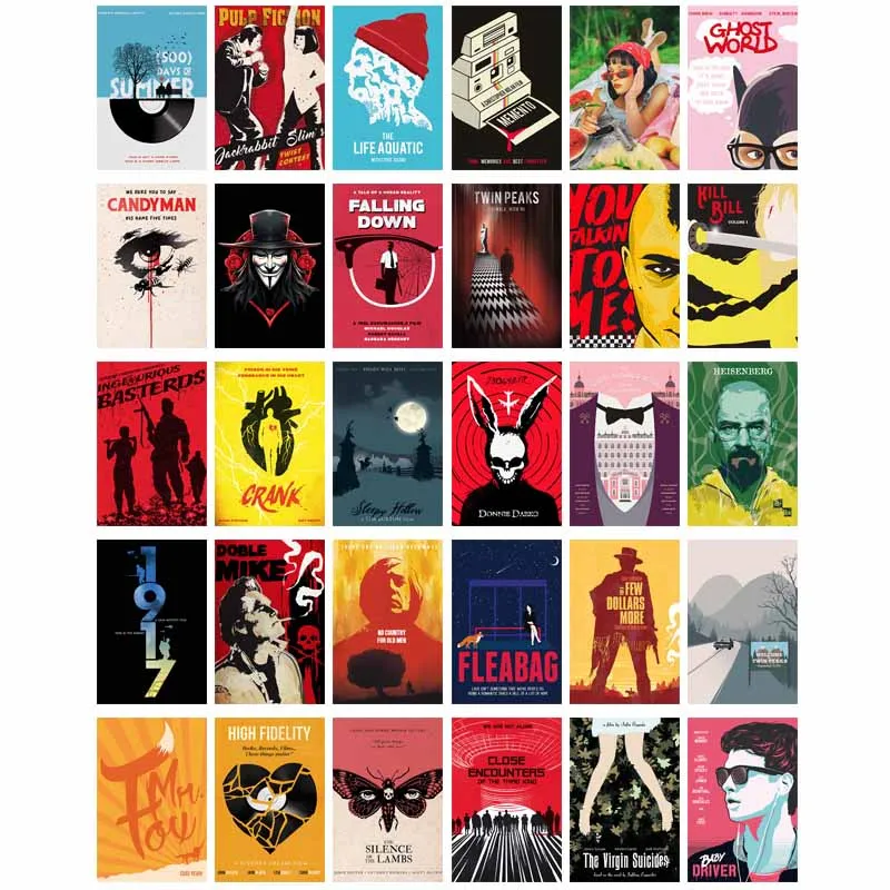 30pcs Classic Movie Theme Postcards Wall Decoration Collage Kit Poster Living Room Dorm Decoration Mural Home Decor Paintings