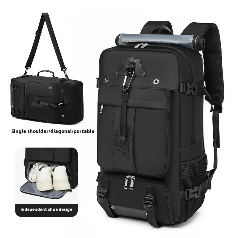 55L Large Capacity Travel Bag For Men 17.3 Inch Laptop Suitcase Backpack Multi-function Waterproof Backpack Outdoor Camping Bags