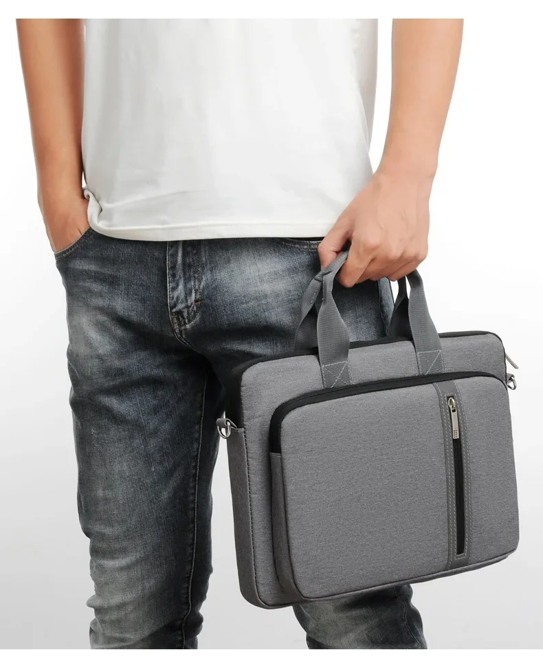 Shockproof Double Wall Laptop Bag Waterproof Crossbody Handheld Business Office Document Backpack For 13-15.6 Inch Notebook PC