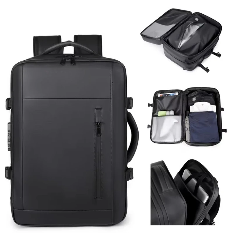 Waterproof and anti-theft multi-functional travel notebook backpack, expandable vacuum compression backpack bag