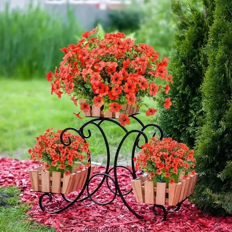 Artificial Flower With Adjustable Iron Wire Stems for Wedding Floral Arrangements Tabletop Bookshelf Display 3XUF