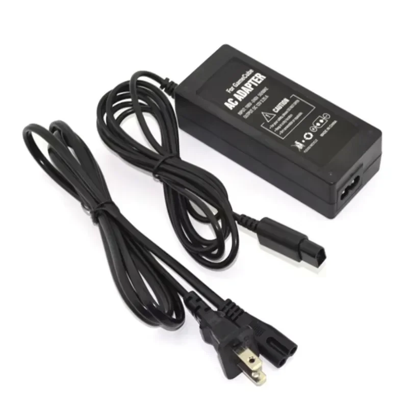 EU US AC 100-240V Power Supply for Gamecube Game Console Wall Charger with Charging Cable Cord for NGC
