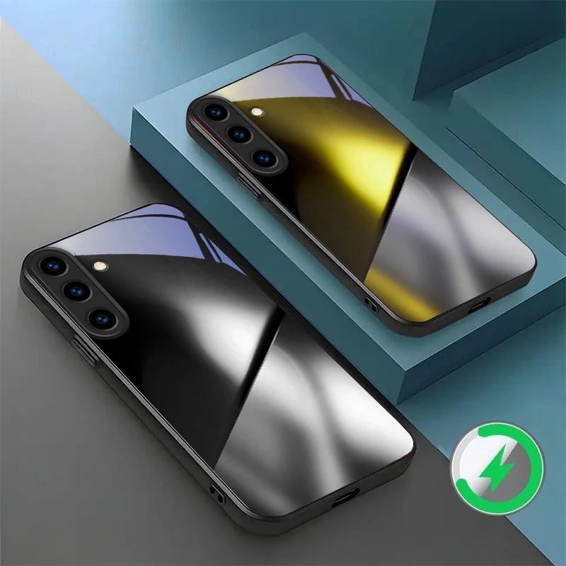 Mysterious color and light For Samsung Galaxy S26 Ultra S20 FE S21 S22+ S23 Plus S24 Ultra 25 Edge For Magsafe Glass Phone Casee