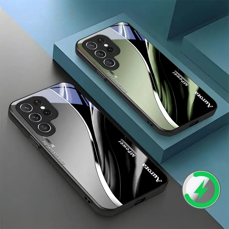 Good Ludk Every Day for Samsung Galaxy S20 FE S21 S22 S23 Plus S24 Ultra S25 Edge S24 Ultra 22 Plus for MagSafe Glass Phone Case