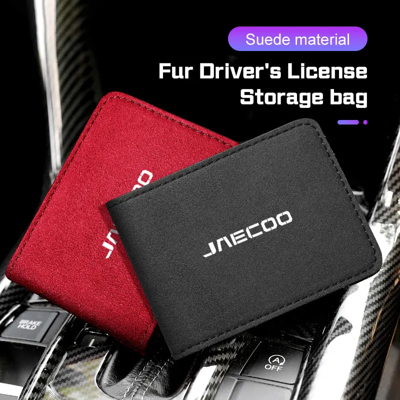 Luxury Suede Car Driving License Cover For Chery Jaecoo J7 J8 PHEV J5 EV J6 J3 J4, Multislot ID Card Purse Wallet Auto Interior