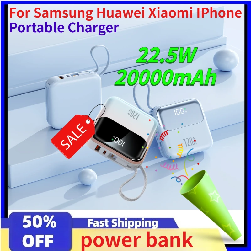 (CCC) 22.5W Fast Charging Power Bank, 20000mAh High Capacity Portable Charger Powerbank for IPhone Samsung Huawei Xiaomi