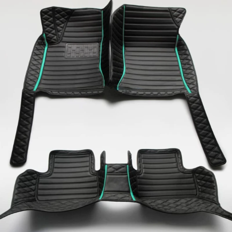 Custom Car Floor Mats For HYUNDAI IONIQ HYBRID 2016-2025 All-Weather Waterproof Auto Accessories Foot Leather Carpet Interior