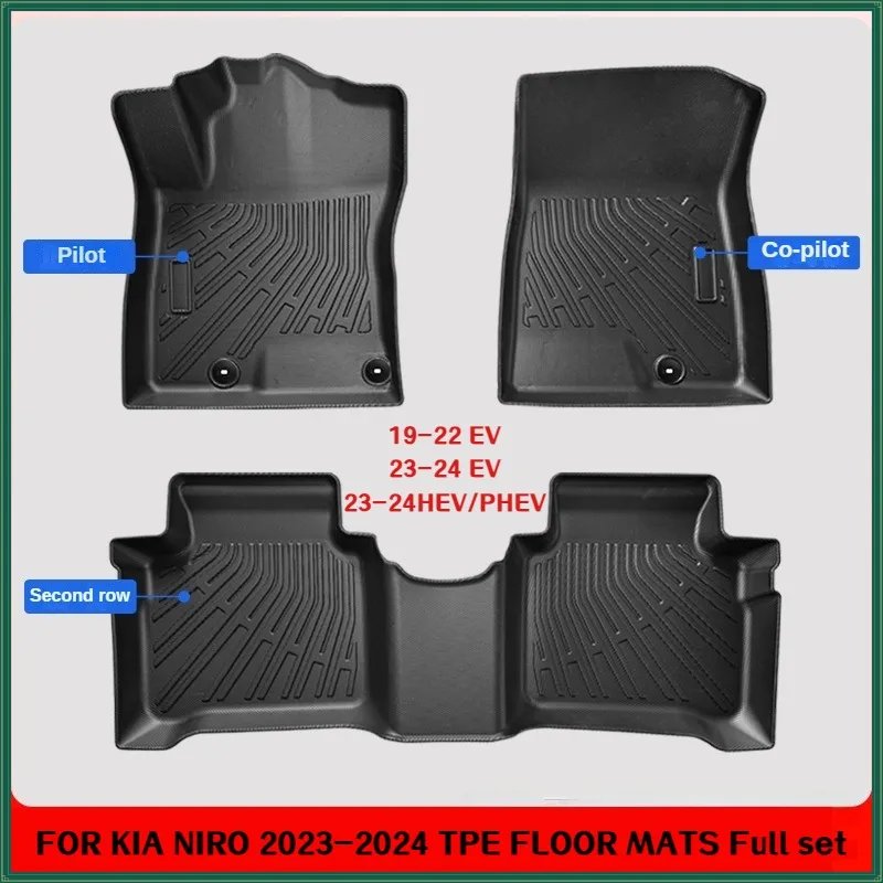 TPE Floor Mats For 2019-2025 KIA Niro EV Hybird LHD | Custom Fit  Waterproof Anti-Slip Car Accessories