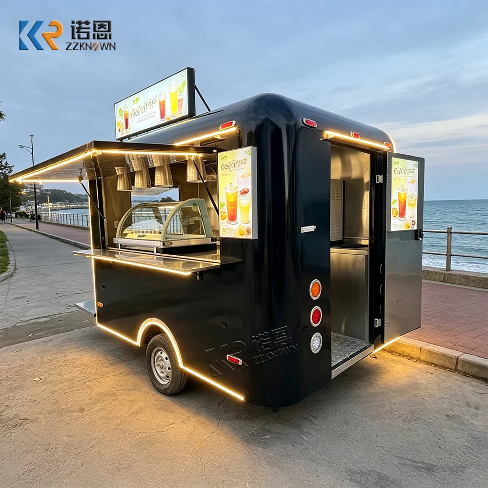 Commercial Custom Food Truck Mobile Kitchen Trailer Catering Fast Food Vending Coffee Ice Cream BBQ Burger Truck For Sale