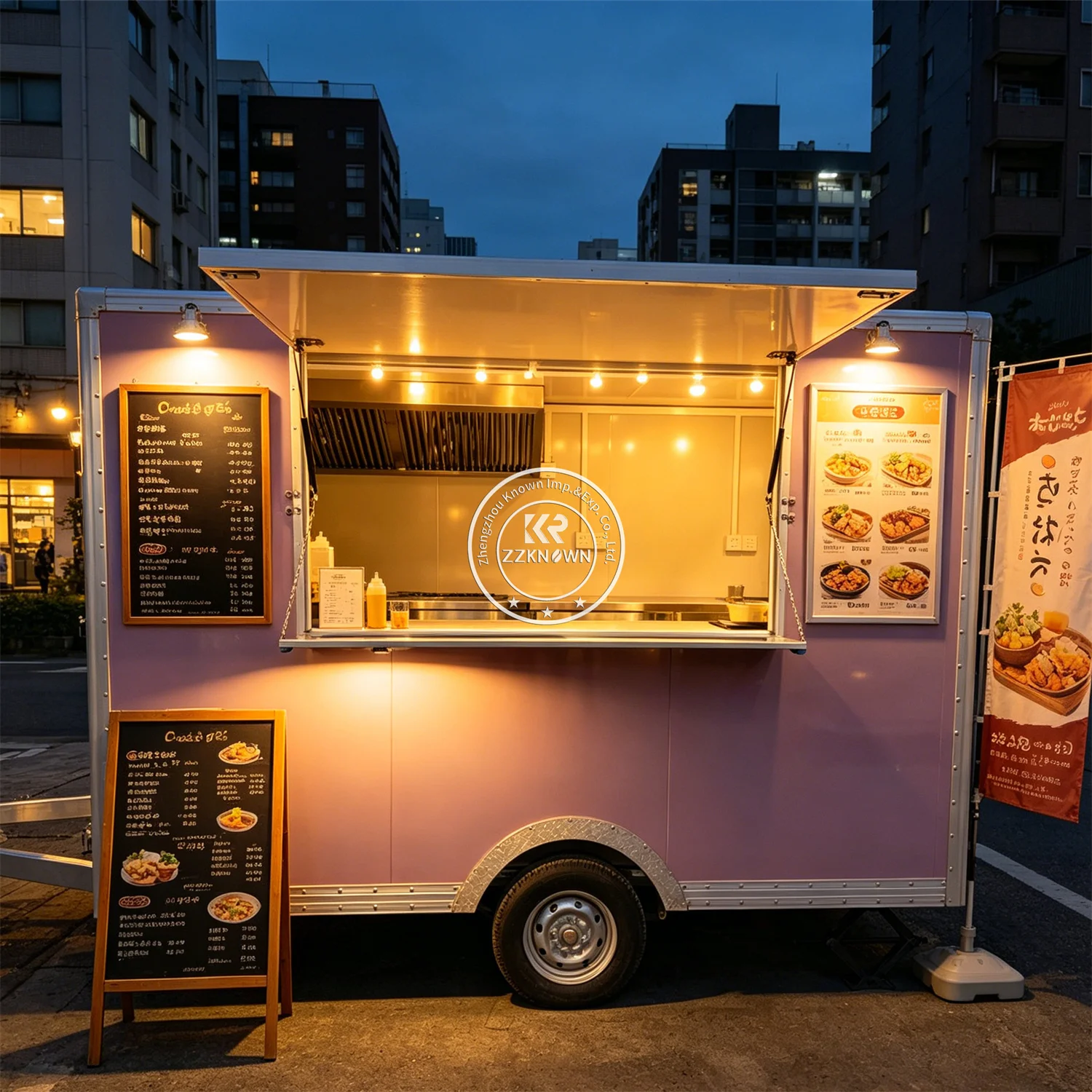 Custom Snack Food Truck Street Commercial Catering Trailer Mobile Fast Food Trailer With Full Kitchen Equipments