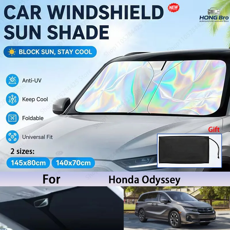 For Honda Odyssey Foldable Front Windshield Sun Shade UV Reflective Sun Protection Cover Car Interior Accessories