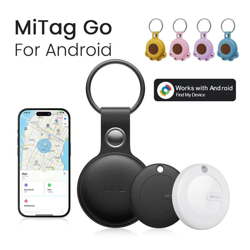 MiLi MiTag Smart Tracking for Google Find My Android Tag Bluetooth Tracker for Keys, Suitcase, Backpack Luggage Gps Locator