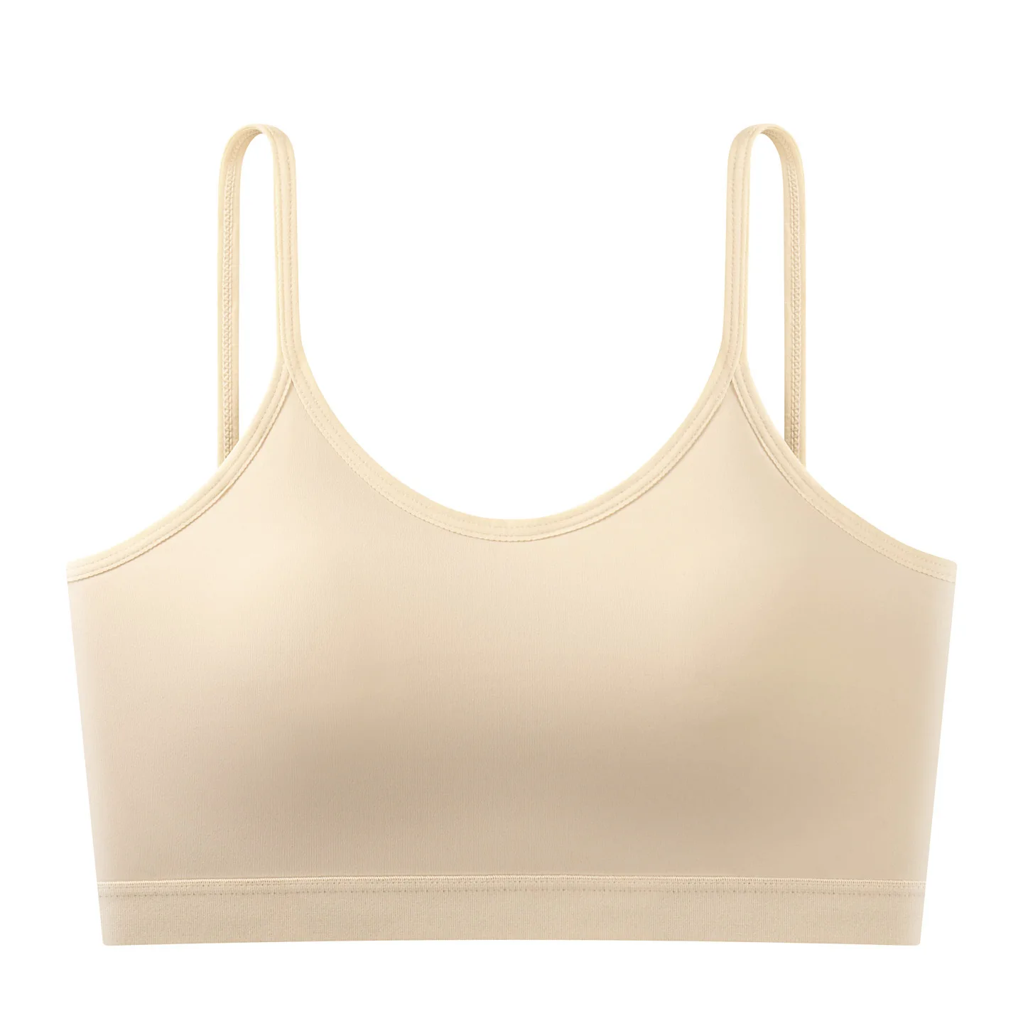 2 Pack, Women Deep U Back Seamless Wireless Bra, Fixed Cup Supportive Gathering Everyday Layering Bralette
