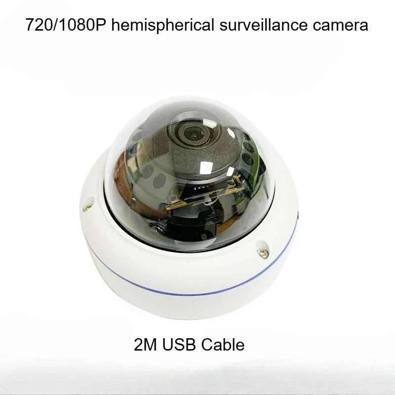 USB Dome Camera 1080P High-Definition Metal Waterproof Shell Wired Home IR LED Night Vision Outdoor Monitoring CCTV Camera