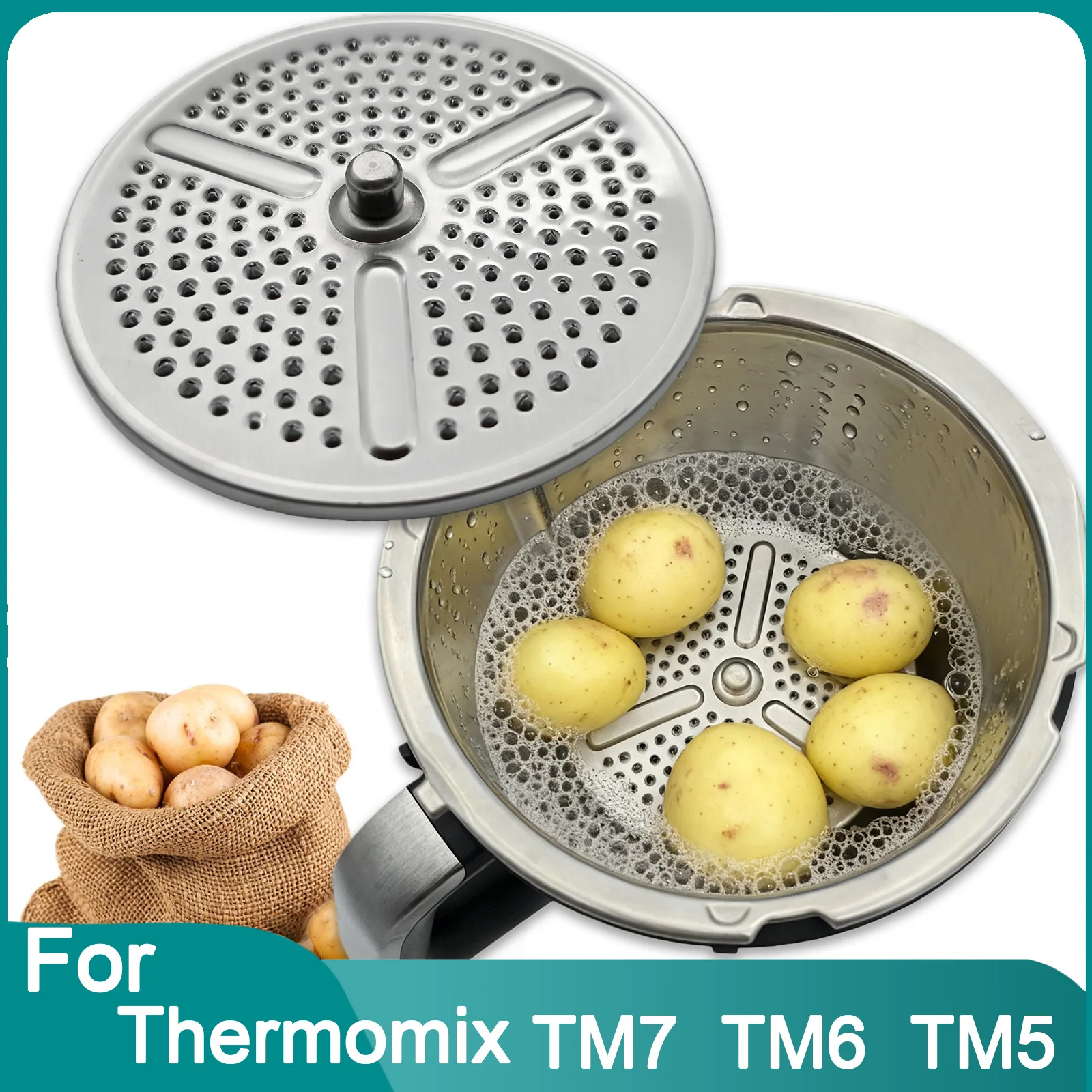 Suit for Thermomix TM7 2-in-1 Peeler & Blade Cover, Functions As Vegetable Peeler and Protective Lid, Kitchen Essential