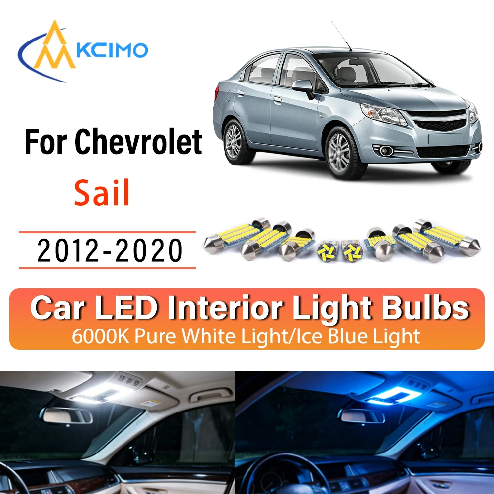 Premium Easy Install LED Interior Lights For Chevrolet Sail 2012-2020, Atmosphere Lights Kit, Blue Light,White Light