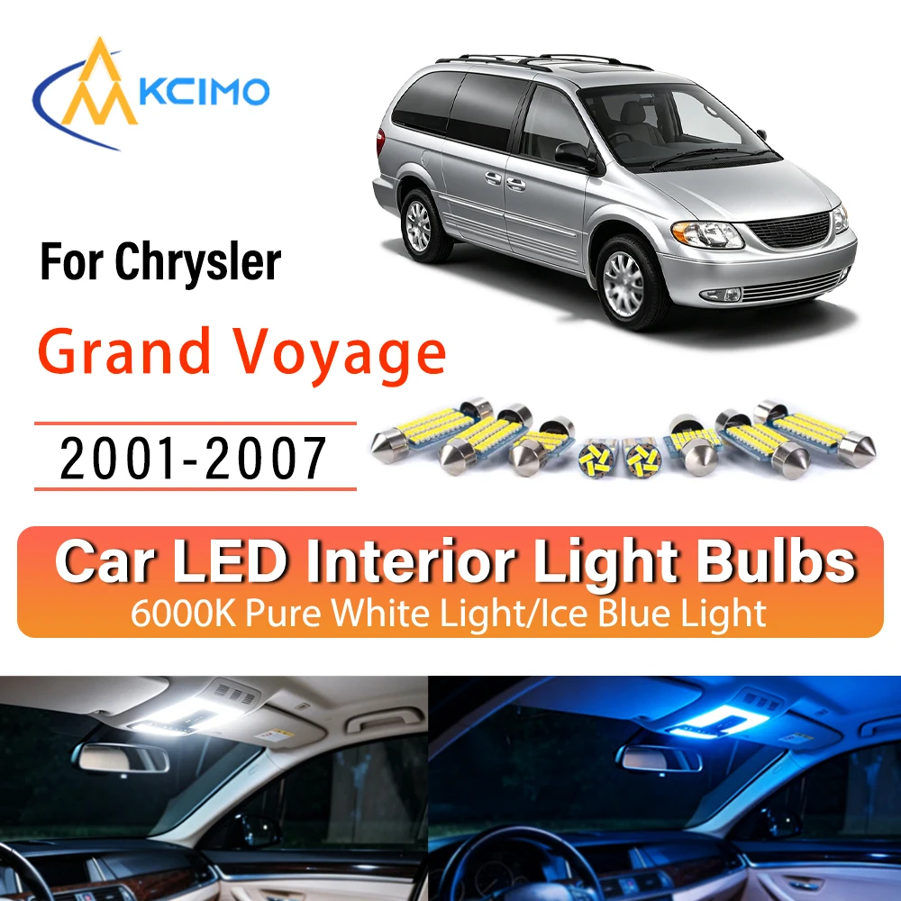 Premium LED Interior Lights For Chrysler Grand Voyager 2001-2007, Super Bright Easy Install Atmosphere Two Colors
