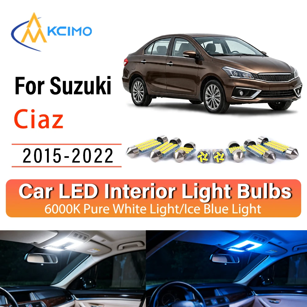 Premium Easy Install LED Interior Lights For Suzuki Ciaz 2015-2022, Blue Light,White Lights Kit Long Lasting