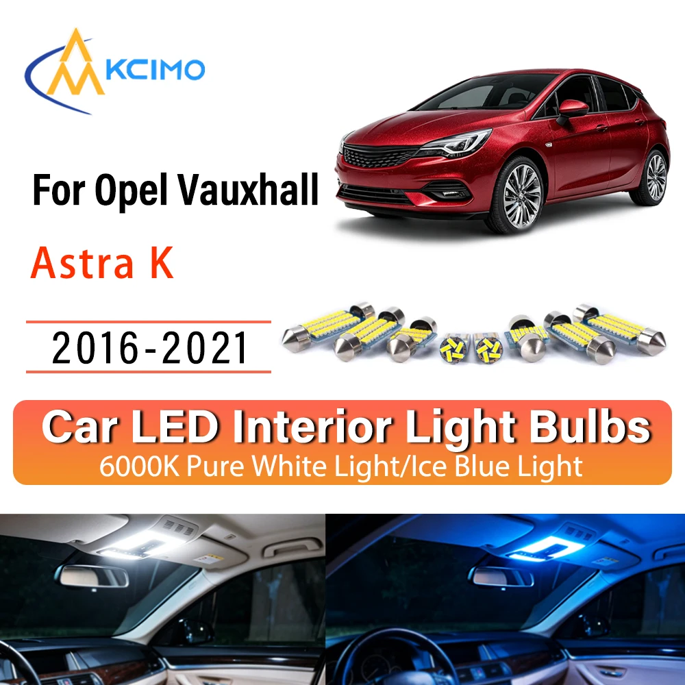 Premium Cozy LED Interior Lights For Opel Vauxhall Astra K 2016-2021, Blue Light, White Light Kit Long Lasting Quick Setup