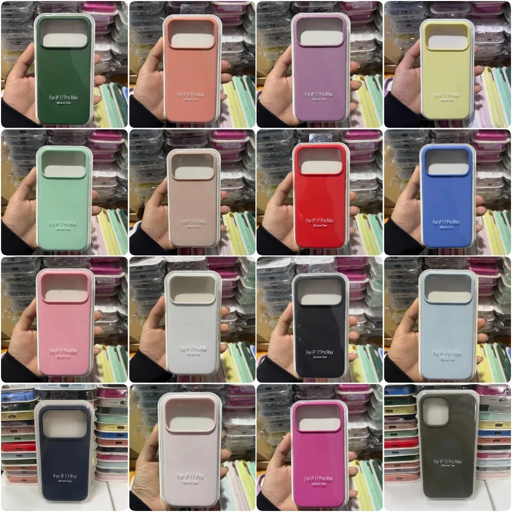 Premium Liquid Silicone Phone Case for iPhone 17 Pro Max 17 Pro 16 Pro Max 15 Pro Max 15 14 13 12 Soft Touch Camera Protection