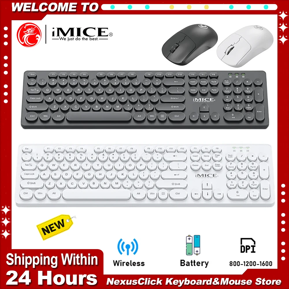 2.4G Wireless Keyboard Mouse Set 104 Keys Standard Keyboard Mouse Combo For Laptop PC Computer/iPad/Macbook Android Keyboard Kit