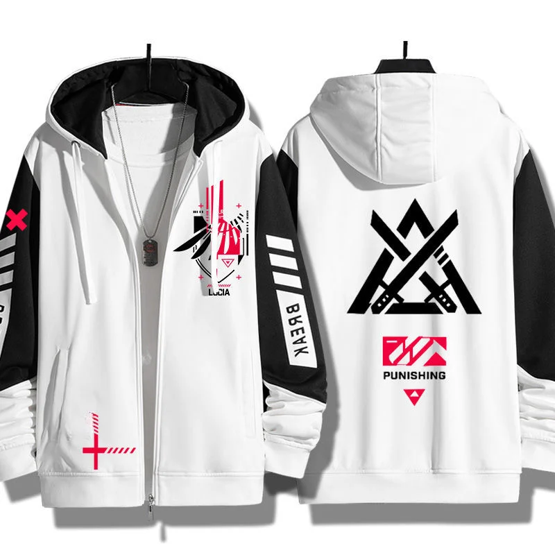 Hot Game Gray Raven Punishing Zipper Hoodie Women Men Sweatshirt Lucia Cosplay Zipper Hoodies Jacket Unisex Oversized Hooded
