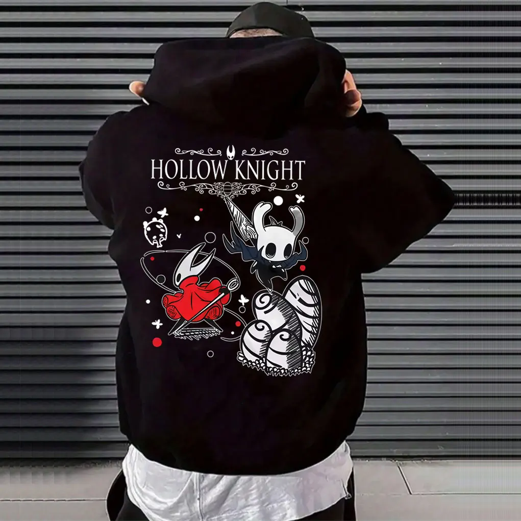 Hollow Knight Double Sided Graphic Hoodie Men Women Game Lover Pullover Hoodies Men's Fashion Cartoon Oversized Hooded Tracksuit