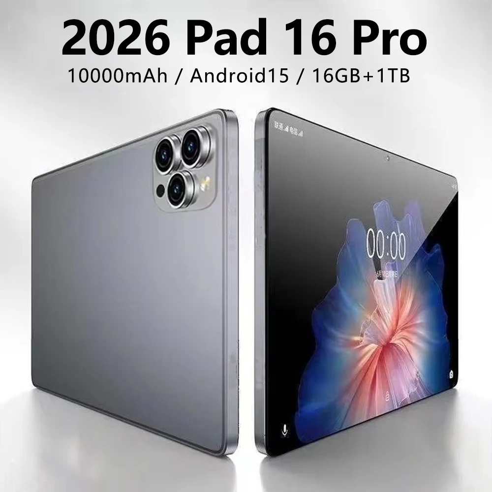 2026 Original Global Version New Tablet Pad 16 Pro 10.1 inch HD 4K Android 15 16GB+1T 10000mAh 5G Dual SIM WiFi GPS Tab